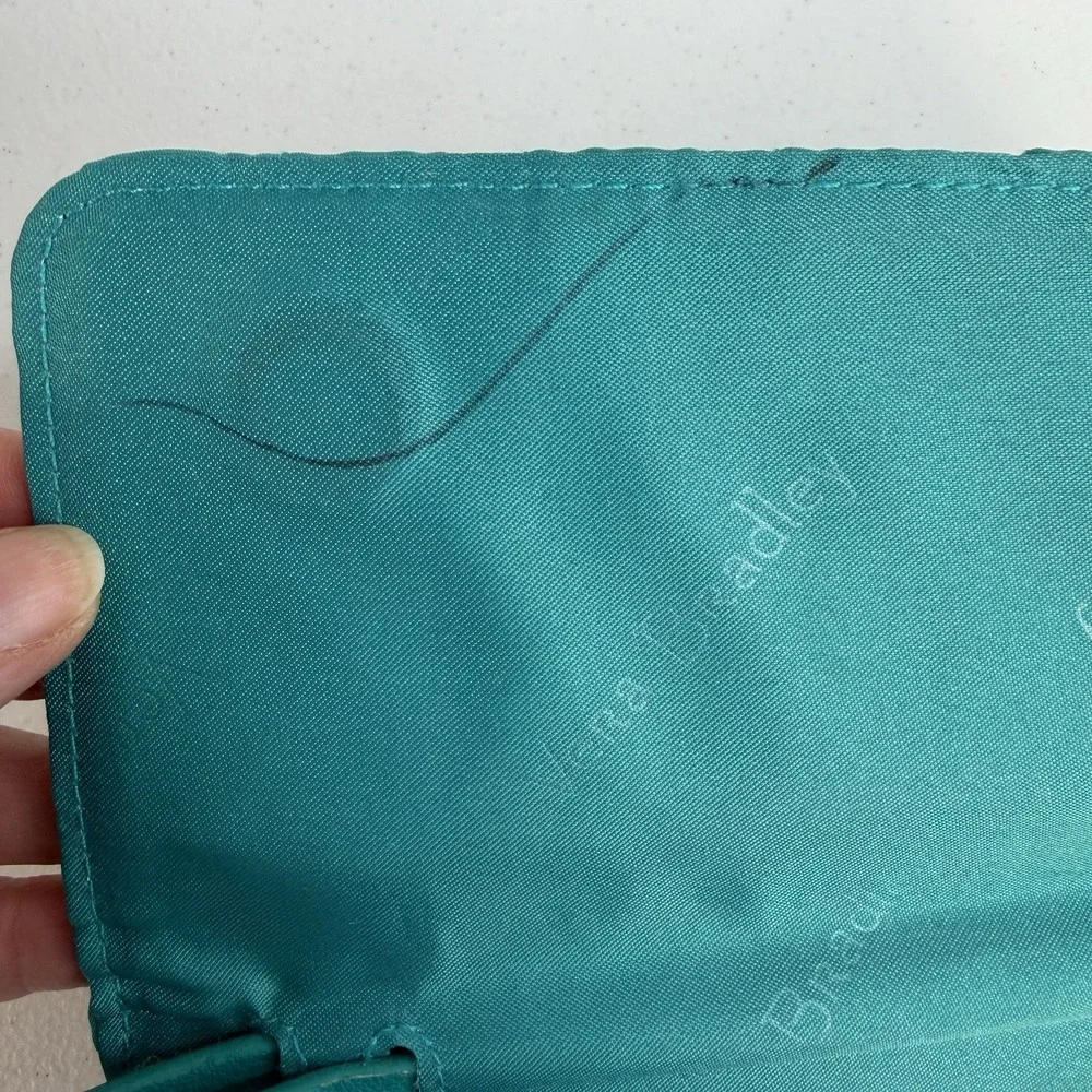 Vera Bradley Wallet Wristlet Quilted Turquoise Microfiber‎ Smartphone ID Holder